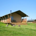 Two tents at Village Farm Getaway, holidays glamping and luxury camping in East Midlands and Leicestershire