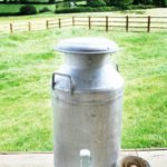 Milk churn at Village Farm Getaway, holidays glamping and luxury camping in East Midlands and Leicestershire