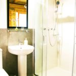 Shower room at Village Farm Getaway, holidays glamping and luxury camping in East Midlands and Leicestershire