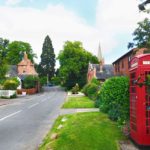 Main St in Hungarton village in East Midlands and Leicestershire