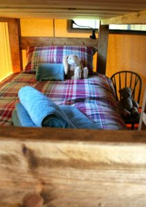 Bunk bed at Village Farm Getaway, holidays glamping and luxury camping in East Midlands and Leicestershire