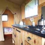 Kitchen at Village Farm Getaway, holidays glamping and luxury camping in East Midlands and Leicestershire