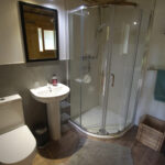 Shower room at Village Farm Getaway, holidays glamping and luxury camping in East Midlands and Leicestershire